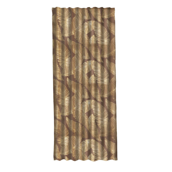 Zasłona z taśmą GREAT CHIC 135x300 beż/zło